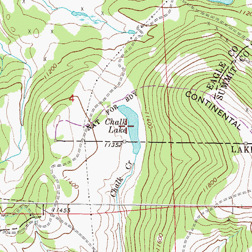 Topographic Map of Chalk Lake, CO
