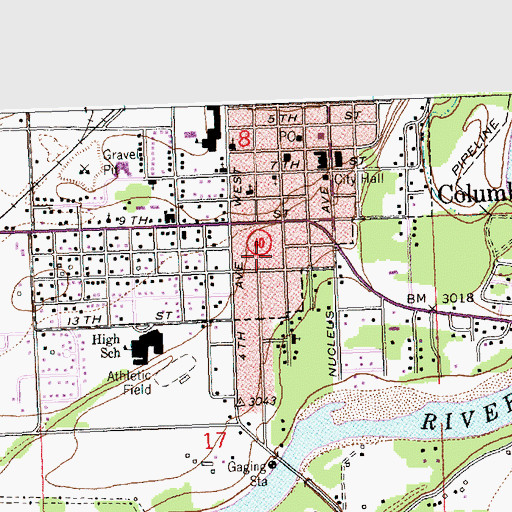 Topographic Map of Pine Park, MT