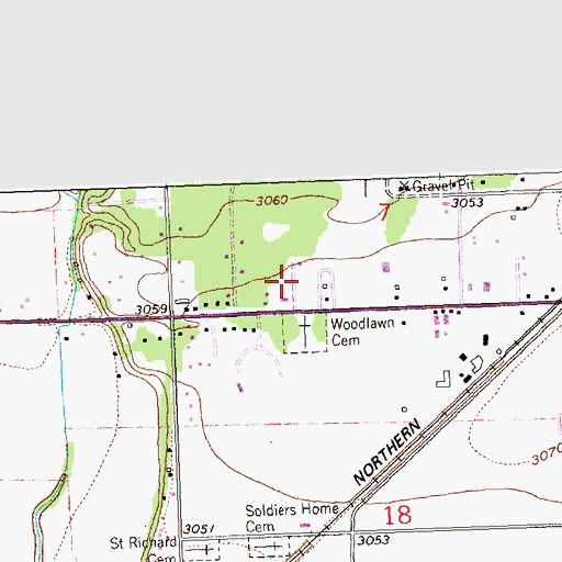 Topographic Map of Lazy Day Court, MT