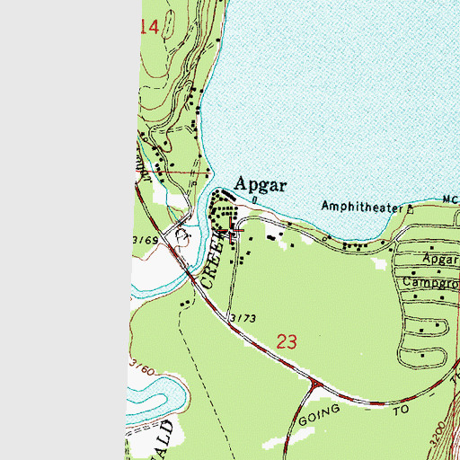 Topographic Map of Apgar School (historical), MT