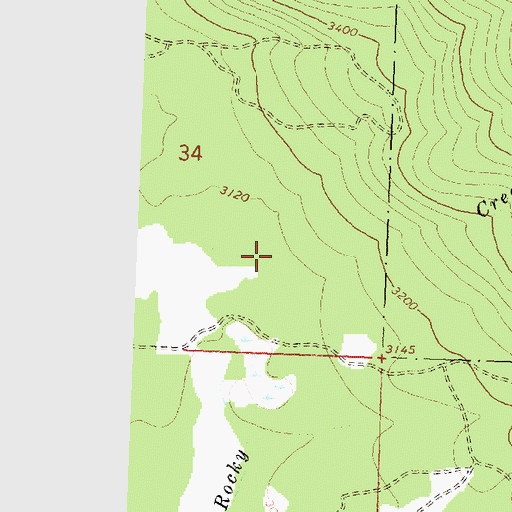 Topographic Map of Foothills Cross Country Ski Area, MT