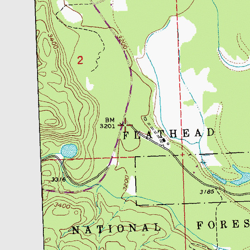 Topographic Map of Blankenship Rural Fire Department, MT