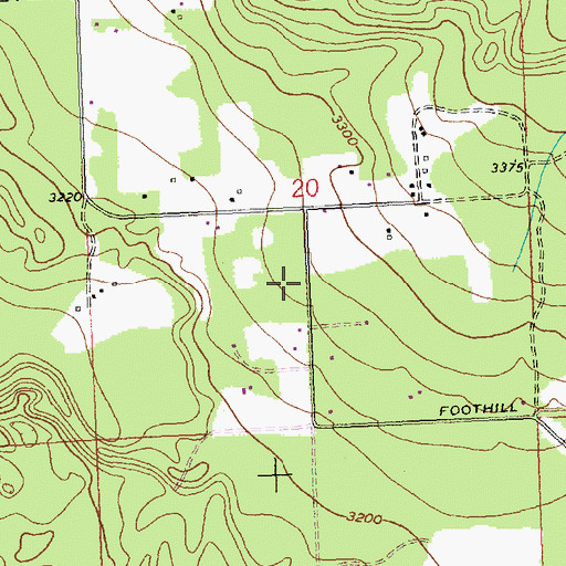 Topographic Map of Creston Fire Department Mountain Brook Station, MT