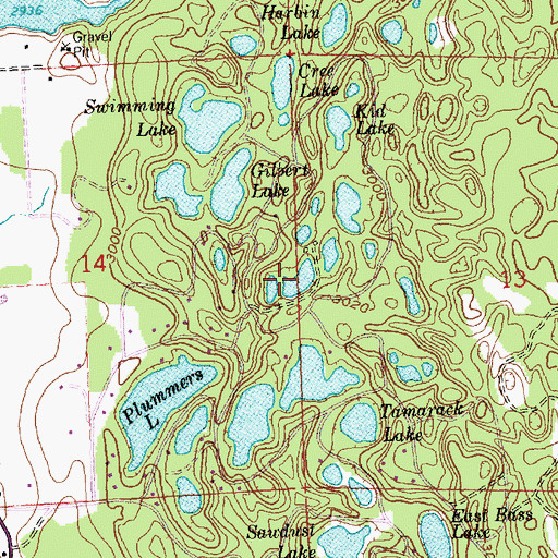 Topographic Map of Kathy Lake, MT
