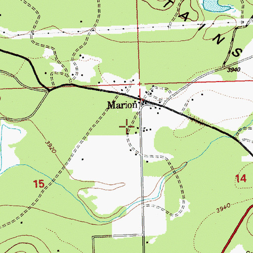 Topographic Map of Marion Rural Fire District Battalion 1, MT