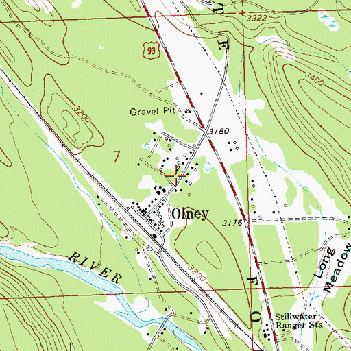 Topographic Map of Olney Rural Fire District, MT