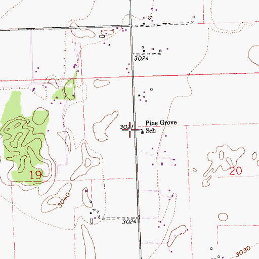 Topographic Map of West Valley Volunteer Fire and Rescue Station 2, MT