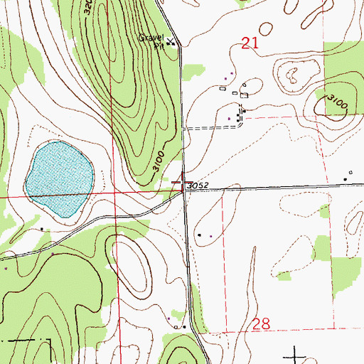 Topographic Map of Whitefish Fire Department Station 2, MT
