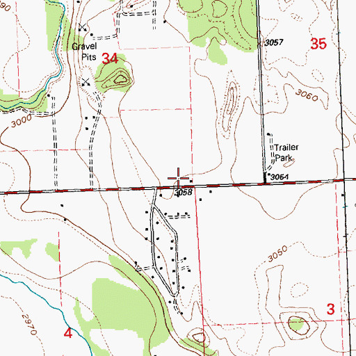 Topographic Map of Creston Fire Department Lake Blaine Station, MT