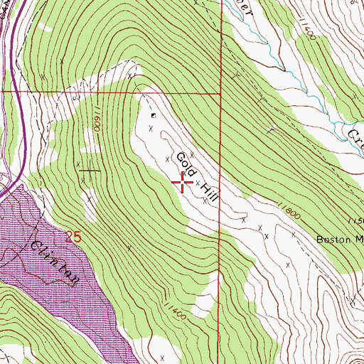 Topographic Map of Gold Hill, CO