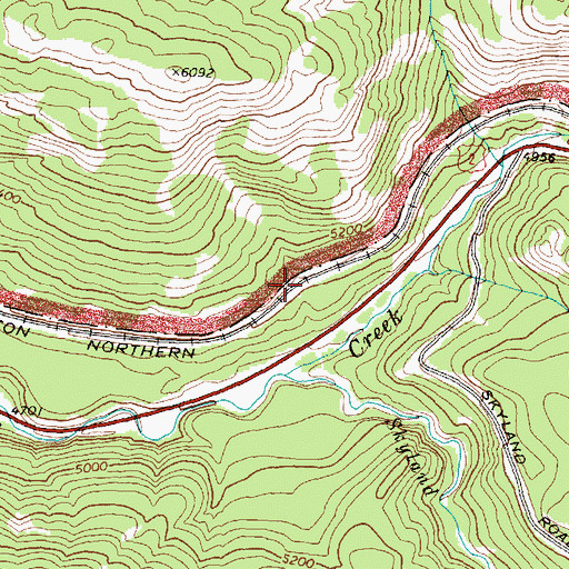 Topographic Map of Skyland (historical), MT