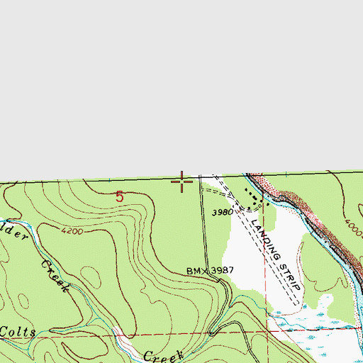 Topographic Map of Port of Trail Trail Creek Station, MT
