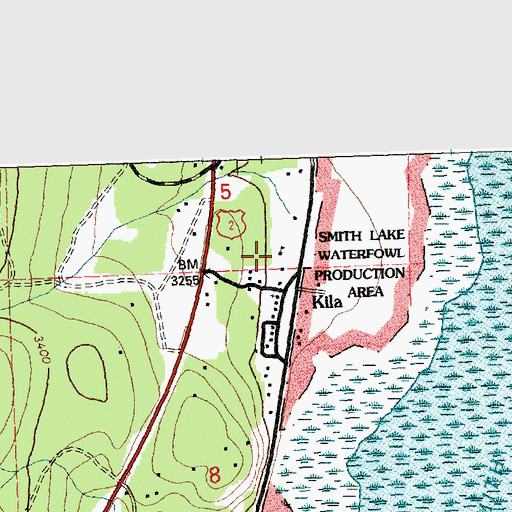 Topographic Map of Kila School, MT