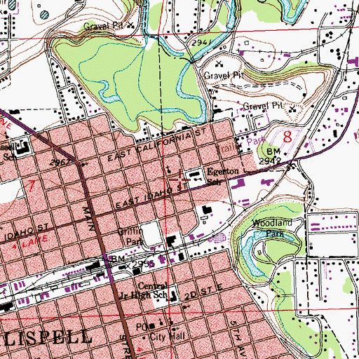 Topographic Map of Laser School, MT