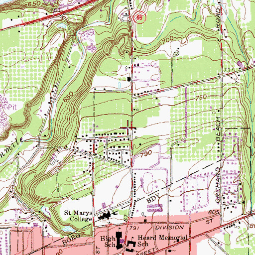Topographic Map of Saint Peters Church, PA