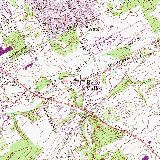 Topographic Map of Harbor Creek Youth Services, PA
