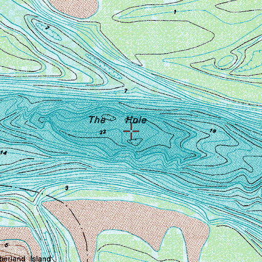 Topographic Map of The Hole, GA