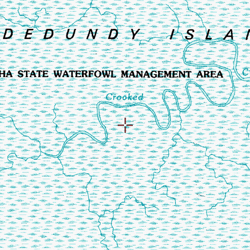 Topographic Map of Altamaha State Waterfowl Management Area, GA