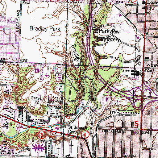 Topographic Map of Newman Golf Course, IL