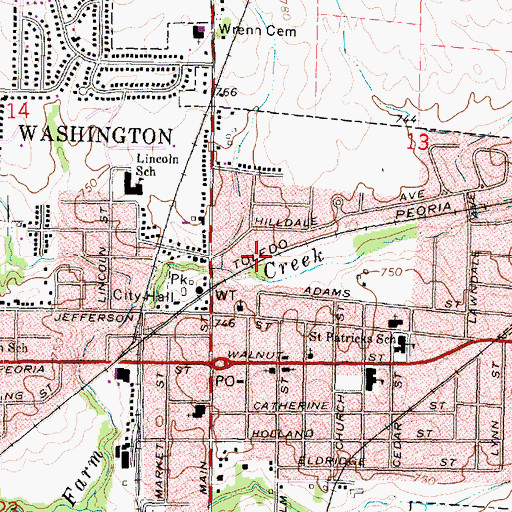 Topographic Map of Sweltzer Park, IL