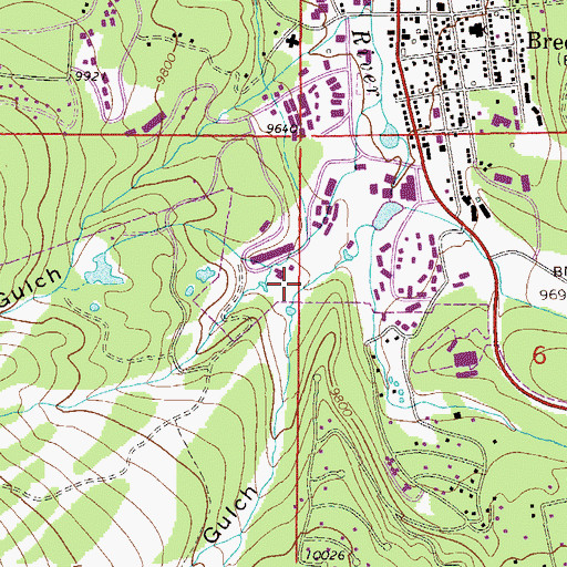 Topographic Map of Lehman Gulch, CO