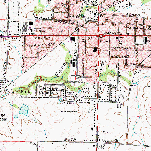 Topographic Map of Candlewood Park, IL