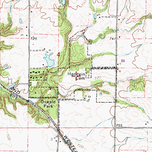 Topographic Map of Northwood Park, IL