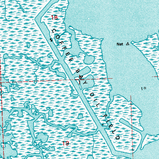 Topographic Map of Coffee Bay Oil Field, LA