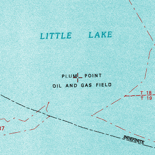 Topographic Map of Plum Point Oil and Gas Field, LA