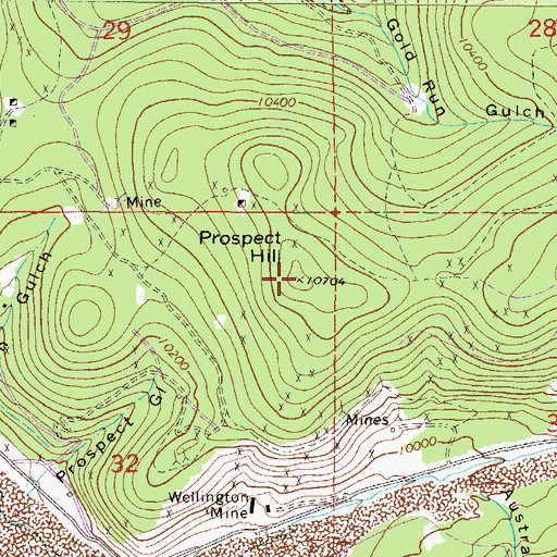 Topographic Map of Prospect Hill, CO