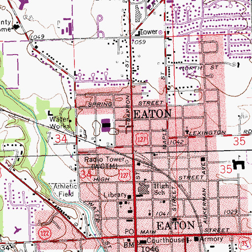 Topographic Map of Gateway Baptist Church, OH