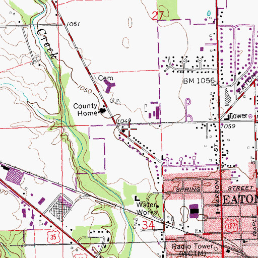 Topographic Map of Greenbriar Nursing Center, OH