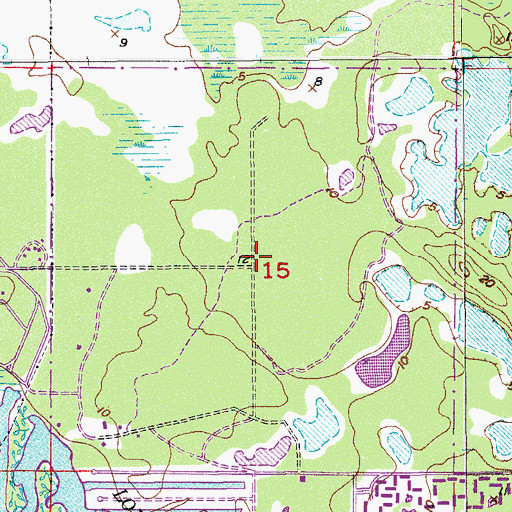 Topographic Map of Tanah Keeta Scout Reservation, FL