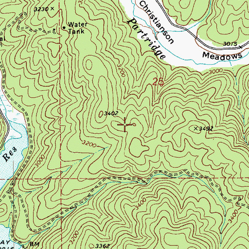 Topographic Map of Anderson Ridge, ID