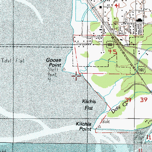 Topographic Map of Joe Champion Creek, OR