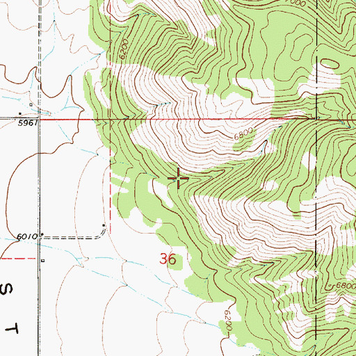Topographic Map of Cedar Spring, WY