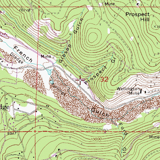 Topographic Map of Prospect Gulch, CO