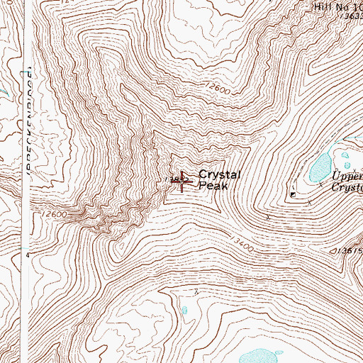 Topographic Map of Crystal Peak, CO