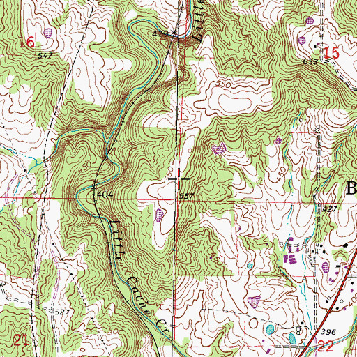 Topographic Map of Township of Bloomfield (historical), IL