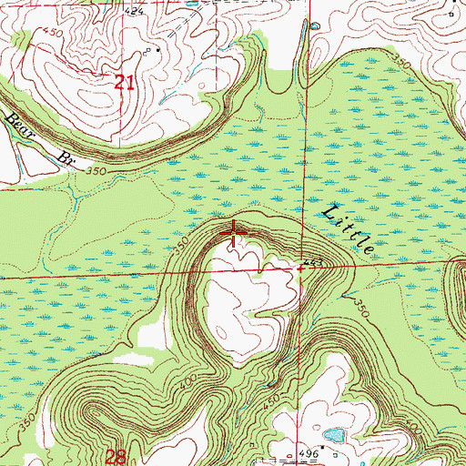 Topographic Map of Township of Cache (historical), IL