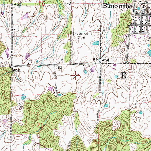 Topographic Map of Township of Elvira (historical), IL