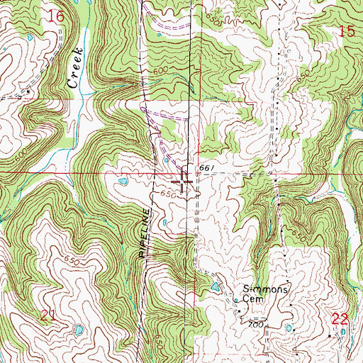 Topographic Map of Township of Tunnel Hill (historical), IL