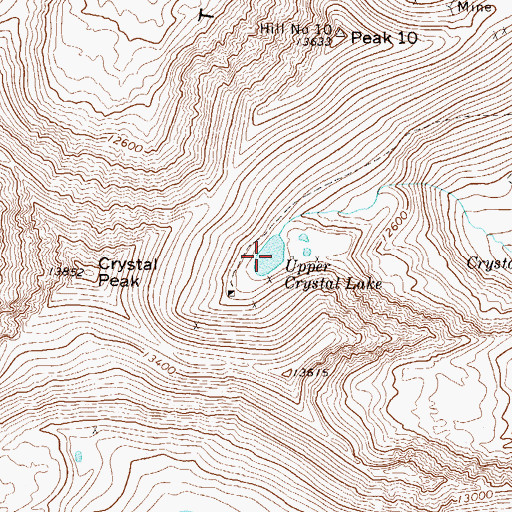 Topographic Map of Upper Crystal Lake, CO