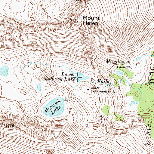 Topographic Map of Lower Mohawk Lake, CO