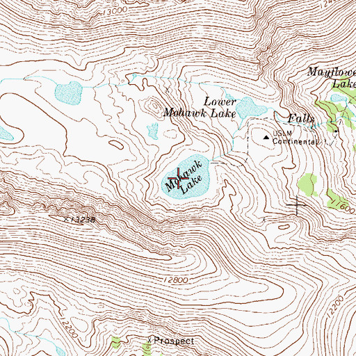 Topographic Map of Mohawk Lake, CO