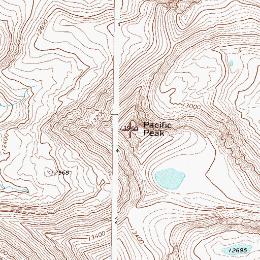 Topographic Map of Pacific Peak, CO
