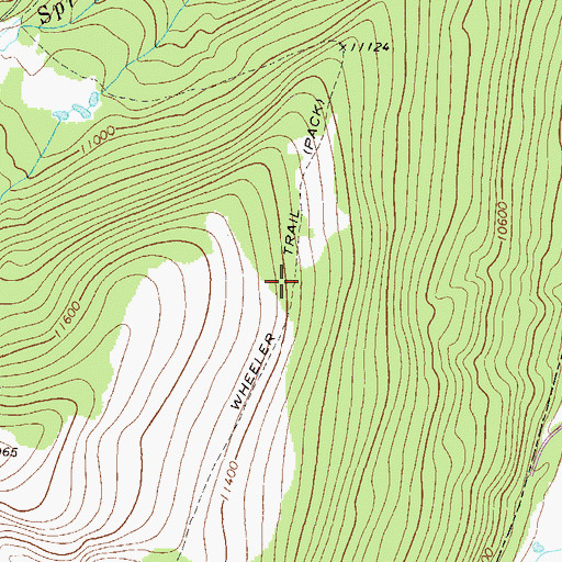 Topographic Map of Wheeler Trail, CO