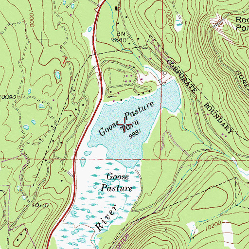 Topographic Map of Goose Pasture Tarn, CO
