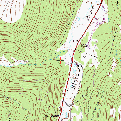Topographic Map of McCullough Gulch, CO