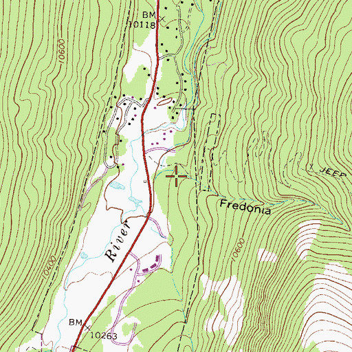 Topographic Map of Fredonia Gulch, CO